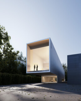Voladizo dell anno showroom construction design architecture