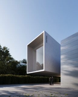 Voladizo dell anno showroom construction design architecture